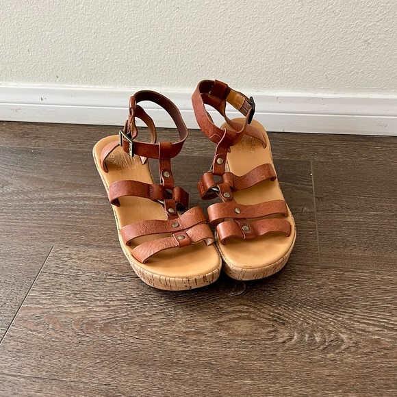 Brown Strappy Sandals - Picture 1 of 16